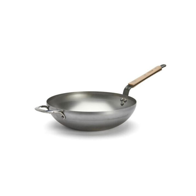 DE BUYER - Wok bombé DE BUYER Minéral B Bois en acier - 2 tailles