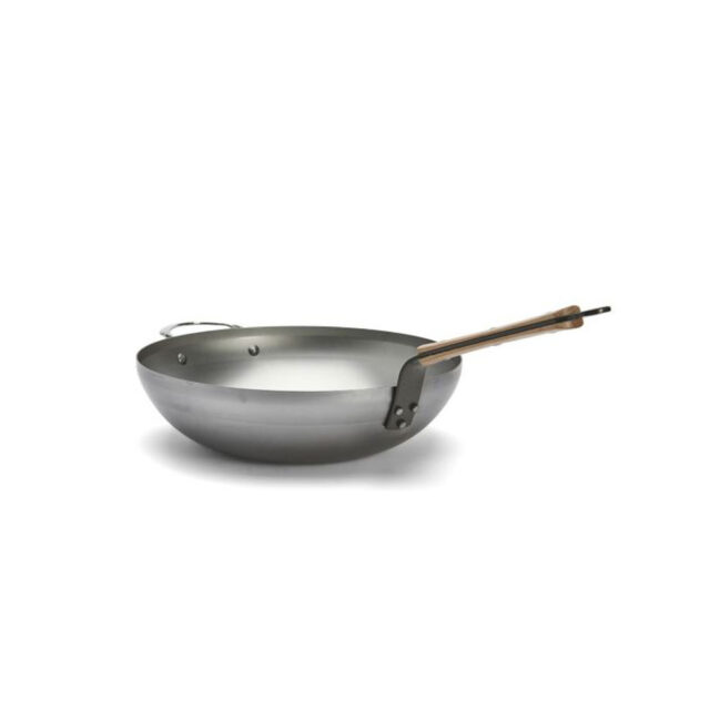 DE BUYER - Wok bombé DE BUYER Minéral B Bois en acier - 2 tailles