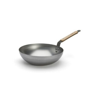 de Buyer - Wok bombé DE BUYER Minéral B Bois en acier  2 tailles