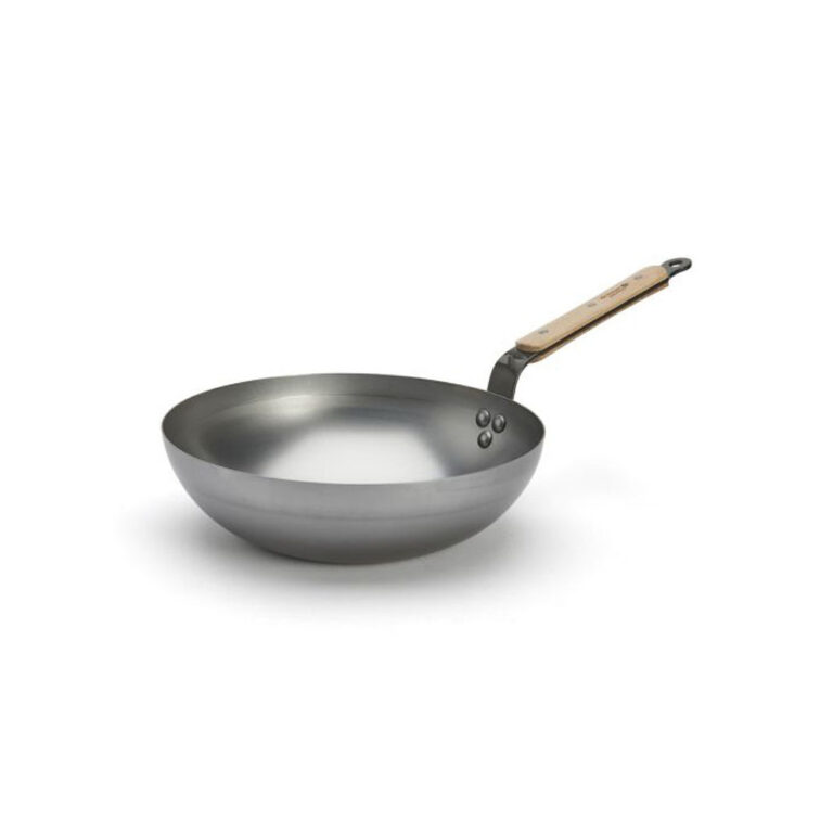 DE BUYER - Wok bombé DE BUYER Minéral B Bois en acier - 2 tailles