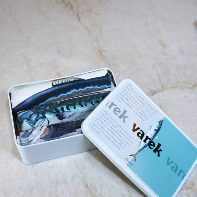 varek.illustrations - Lot de 3 Torchons 100% coton : Les poissons de nos côtes