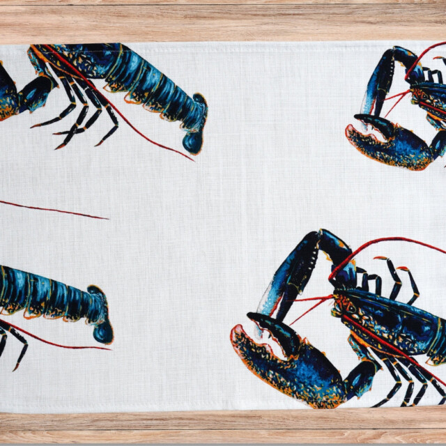 varek.illustrations - Set de table en coton enduit : Homard