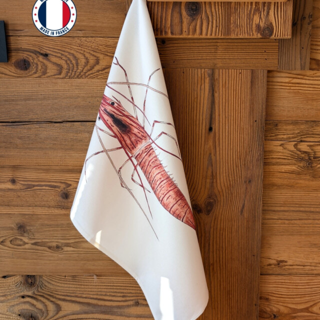 varek.illustrations - Torchon 100% coton : La Crevette