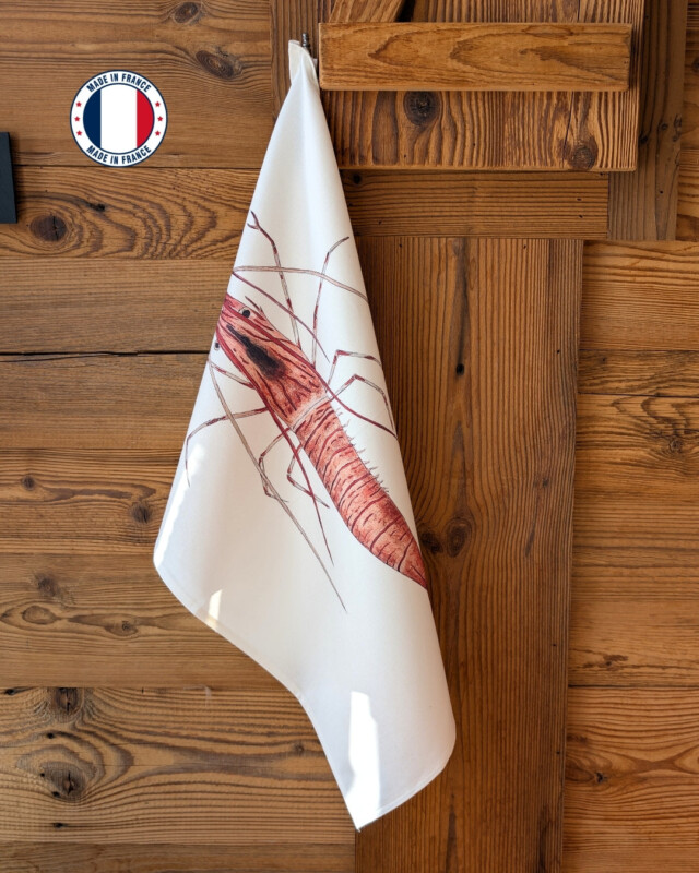 varek.illustrations - Torchon 100% coton : La Crevette