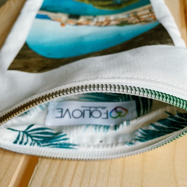 Foliove - Pochette en tissu Collioure Village