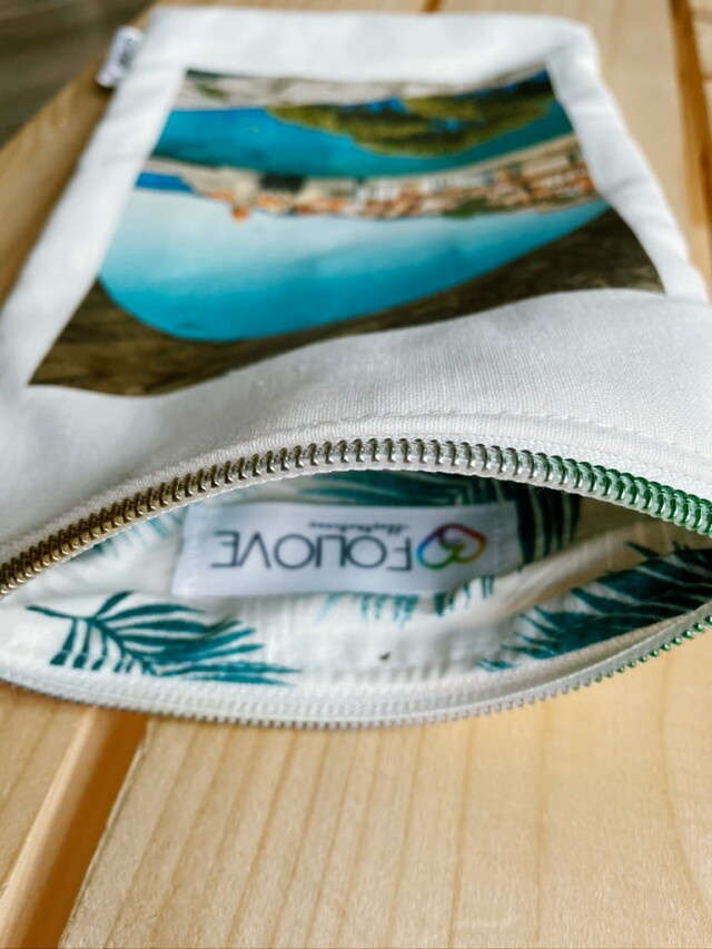 Foliove - Pochette en tissu Collioure Village