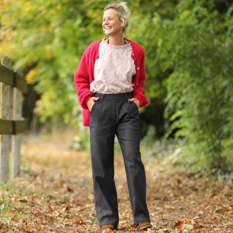 1F5A0016 Quintessence - Pantalon Nestor - jean noir stone