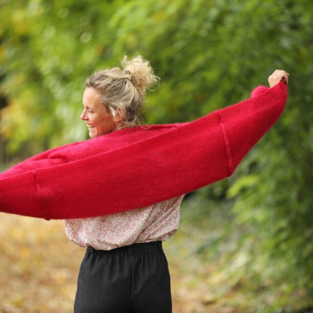 Quintessence - Gilet Sélène -Fraise