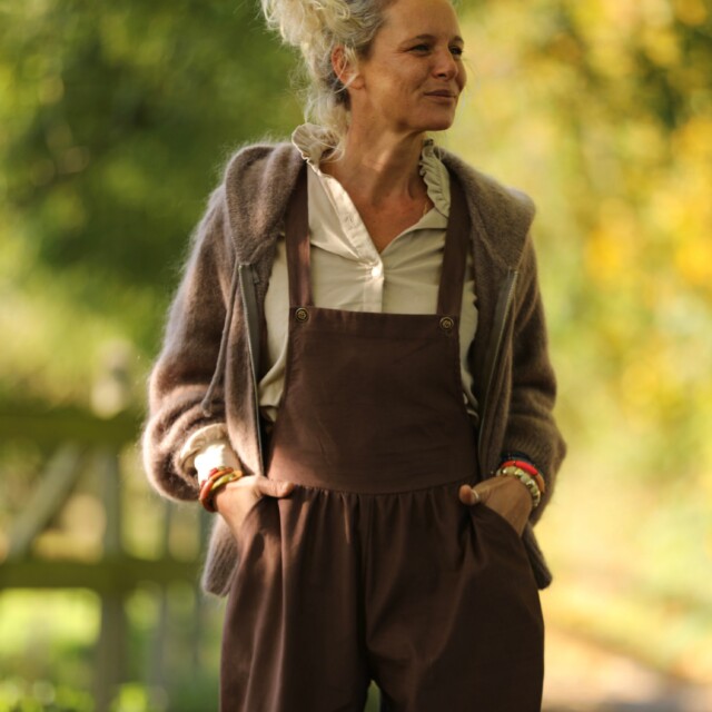 Quintessence - Gilet capuche Tulia - Moka