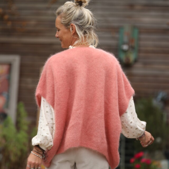 Quintessence - Gilet Claudia - Rose boisé