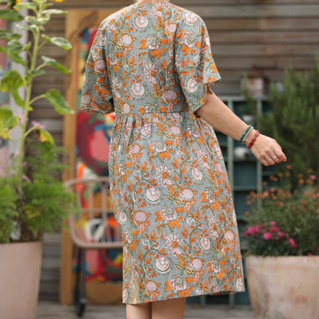Quintessence - Robe Capucine - imprimé "Jardin secret"