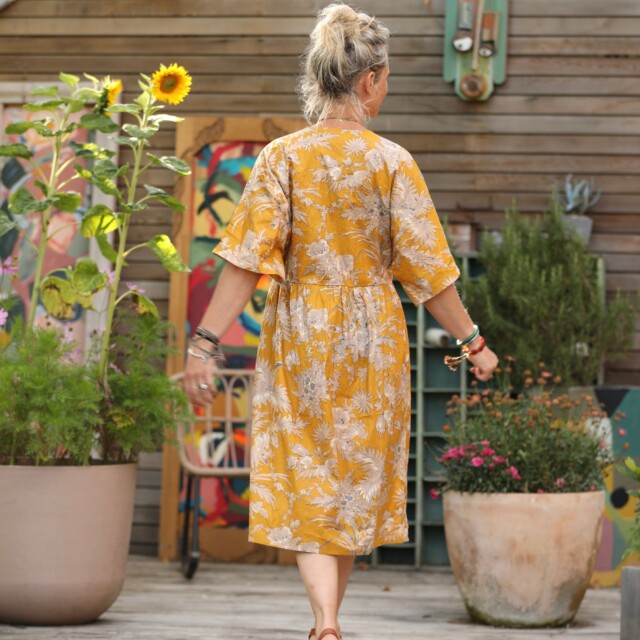 Quintessence - Robe Capucine - imprimé "Lumière sereine"