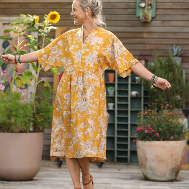 Quintessence - Robe Capucine - imprimé "Lumière sereine"