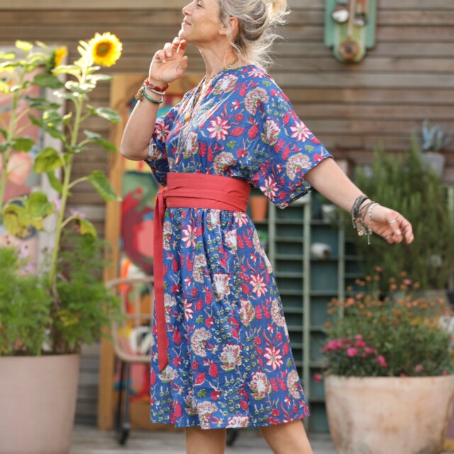 Quintessence - Robe Capucine - imprimé "Murmures"