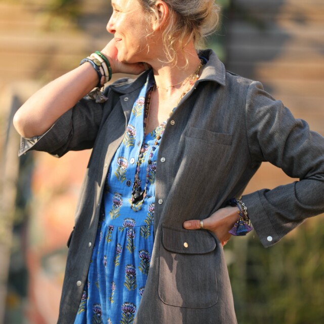 Quintessence - Veste Véga - jean gris