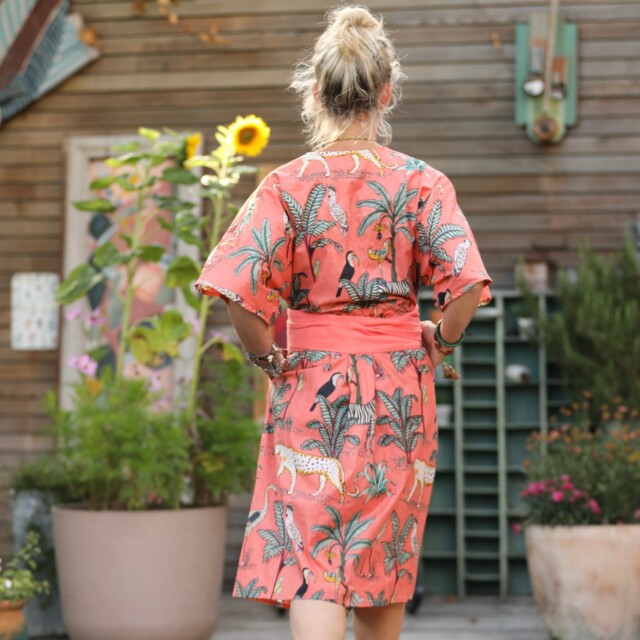 Quintessence - Robe Capucine - imprimé "Arc enchanté"