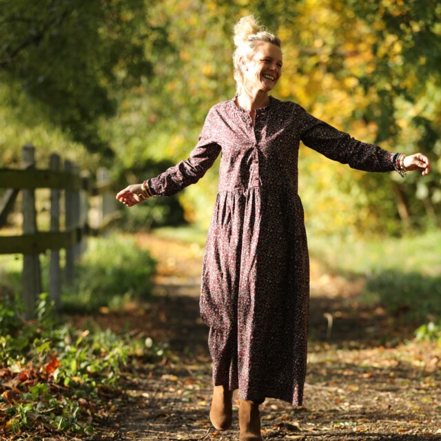 Quintessence - Robe Aurélia - coton Fleurs de Solstice