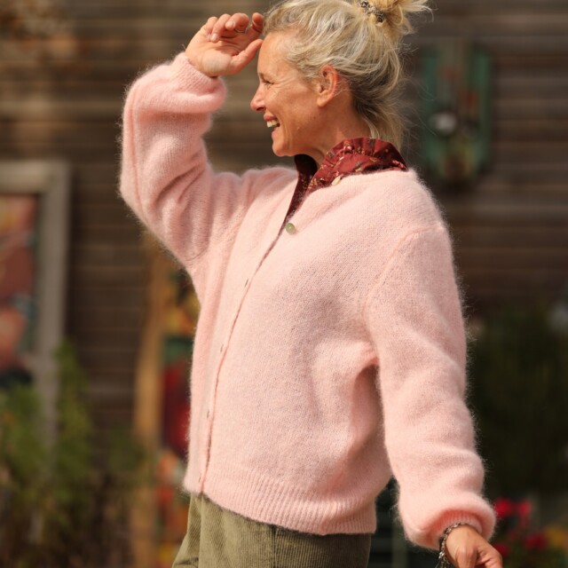 Quintessence - Gilet Sélène - Rose dragé