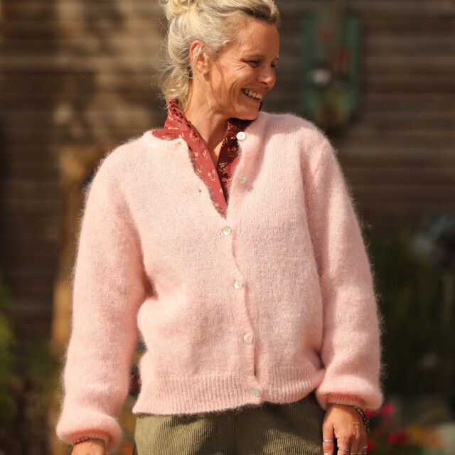 Quintessence - Gilet Sélène - Rose dragé