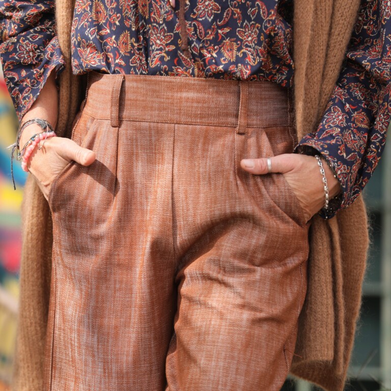 Meta SS25 - Pantalon Alex - Jean de coton chocolat – XXL