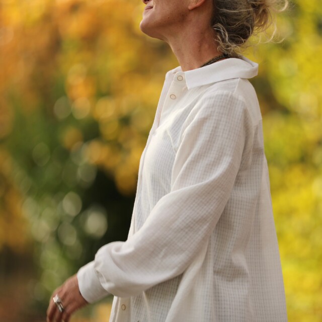 Quintessence - Chemise Caroline - bel armuré blanc