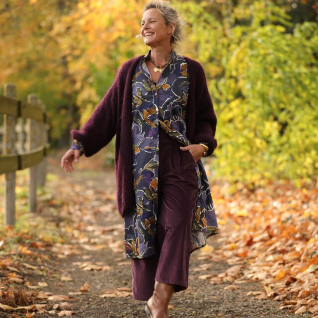 Quintessence - Robe Yuna - satin de coton Bois de Myrte