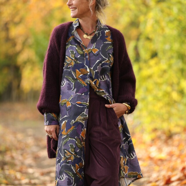 Quintessence - Robe Yuna - satin de coton Bois de Myrte