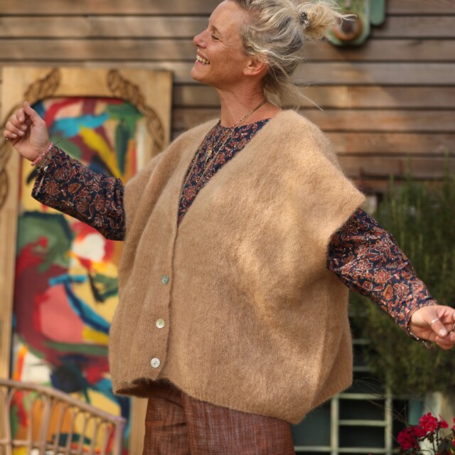 Quintessence - Gilet Cassiopé - Camel