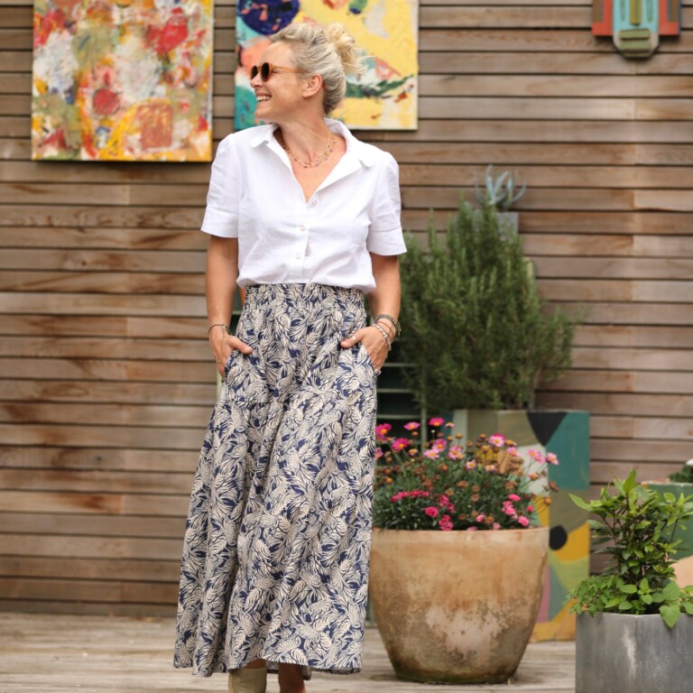 Quintessence - Jupe Sarah - armuré de coton plumage