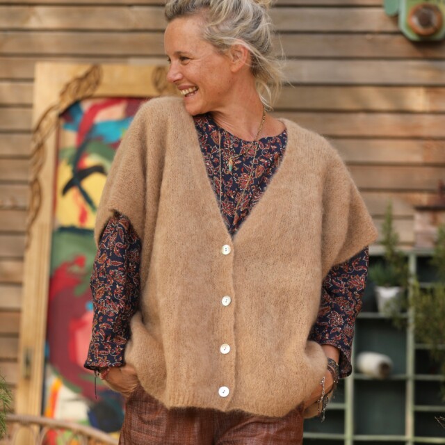 Quintessence - Gilet Cassiopé - Camel