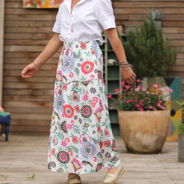 Quintessence - Jupe Sarah - Viscose Bigarrée