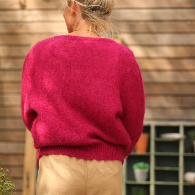 Quintessence - Gilet Sélène -Framboise