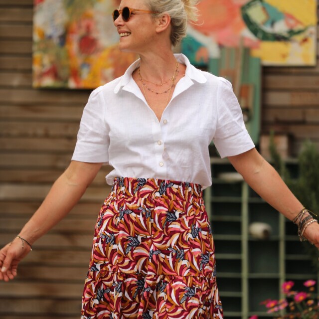 Quintessence - Jupe Sarah - viscose Crépuscule Amazonien