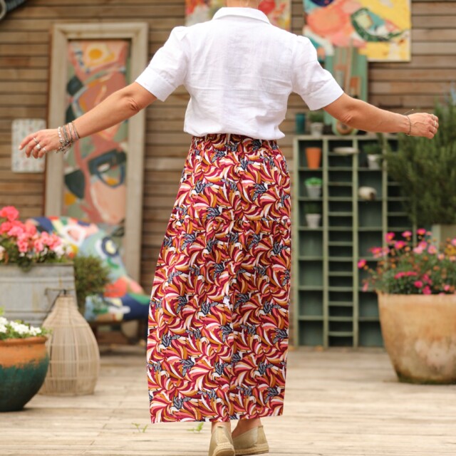 Quintessence - Jupe Sarah - viscose Crépuscule Amazonien