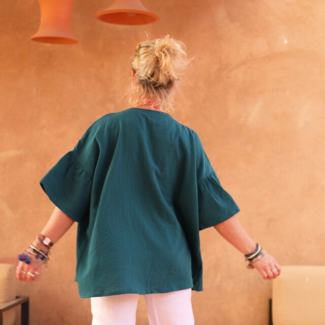 Quintessence - Blouse Léopoldine - double gaze de coton canard