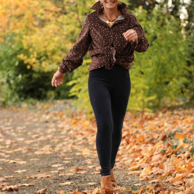 Quintessence - Legging Léni - velours côtelé marine