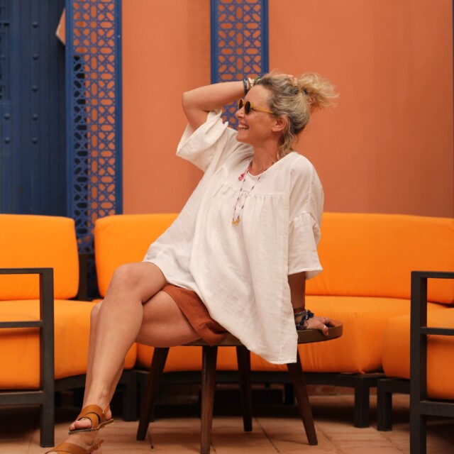 Quintessence - Blouse Léopoldine - Gaze légère à double structure blanche