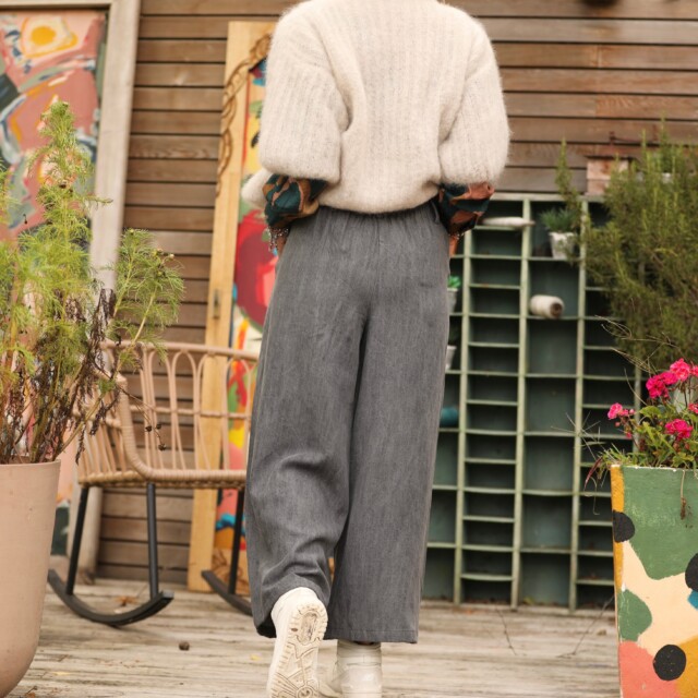 Quintessence - Pantalon Alex - Jean fluide gris stone