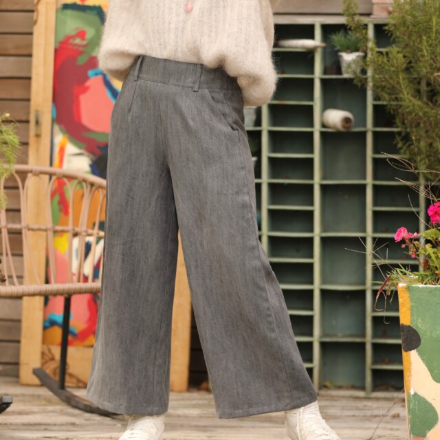 Quintessence - Pantalon Alex - Jean fluide gris stone