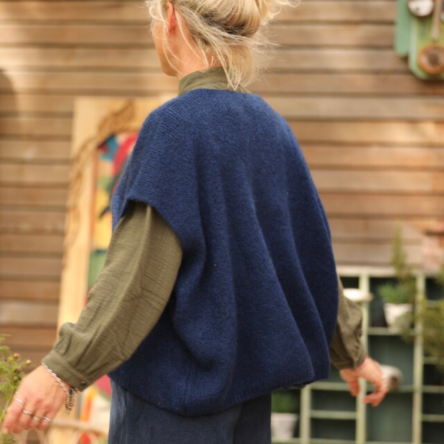 Quintessence - Gilet Claudia - Bleu nuit