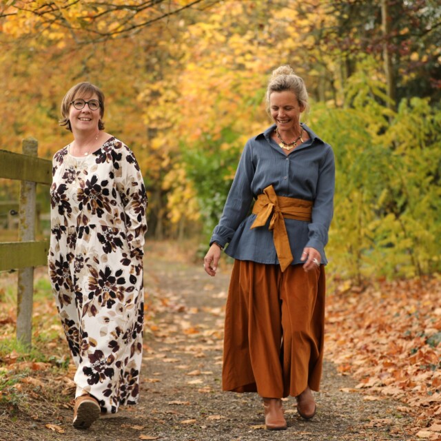 Quintessence - Robe Anaëlle - Viscose fleuri moka