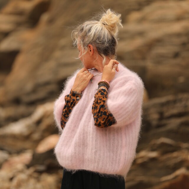 Quintessence - Pull  Coraline rose poudré