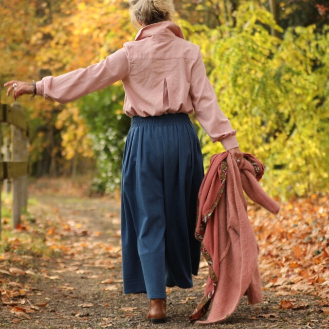 Quintessence - Chemise Caroline - Armuré de coton rose poudré