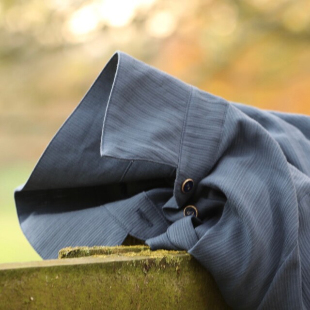 Quintessence - Chemise Caroline - Dobby tressé bleu ardoise