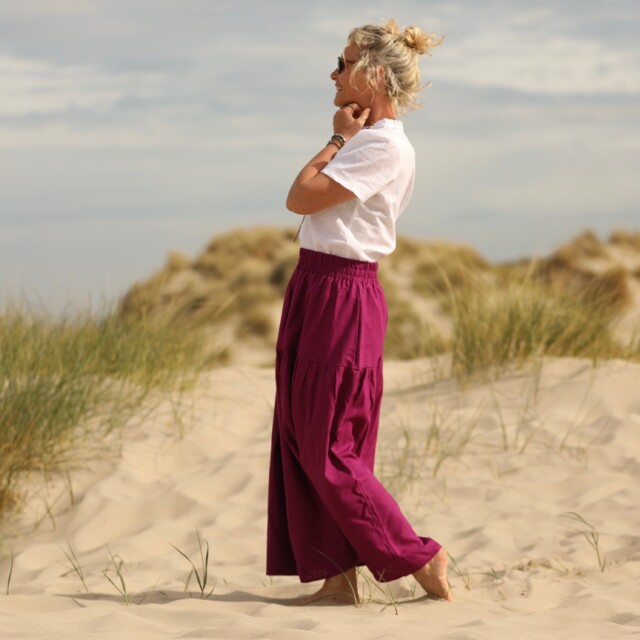 Quintessence - Jupe Sarah - lin bougainvillier