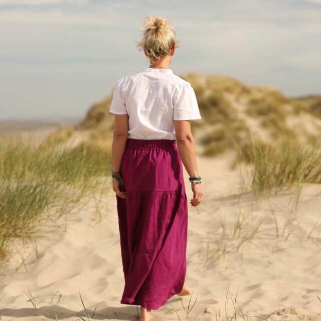 Quintessence - Jupe Sarah - lin bougainvillier