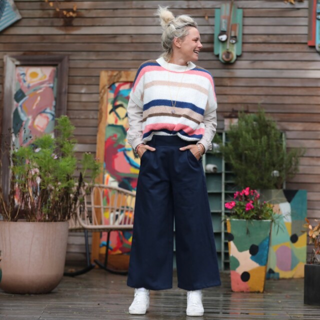 Quintessence - Pantalon Alex - Jean de coton marine