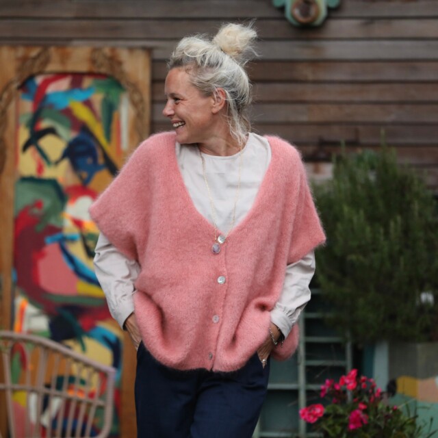 Quintessence - Gilet  Cassiopé - Rose boisé