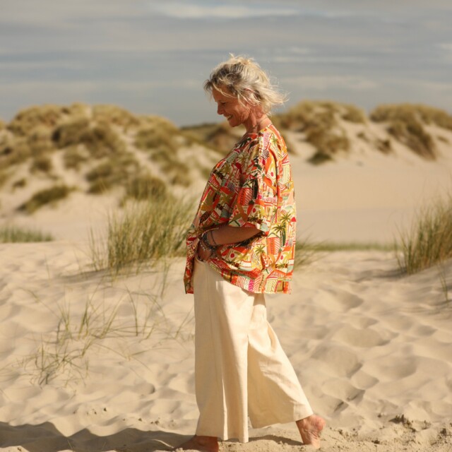 Quintessence - Blouse Léopoldine - viscose Verdure tropicale