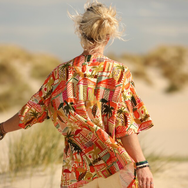 Quintessence - Blouse Léopoldine - viscose Verdure tropicale